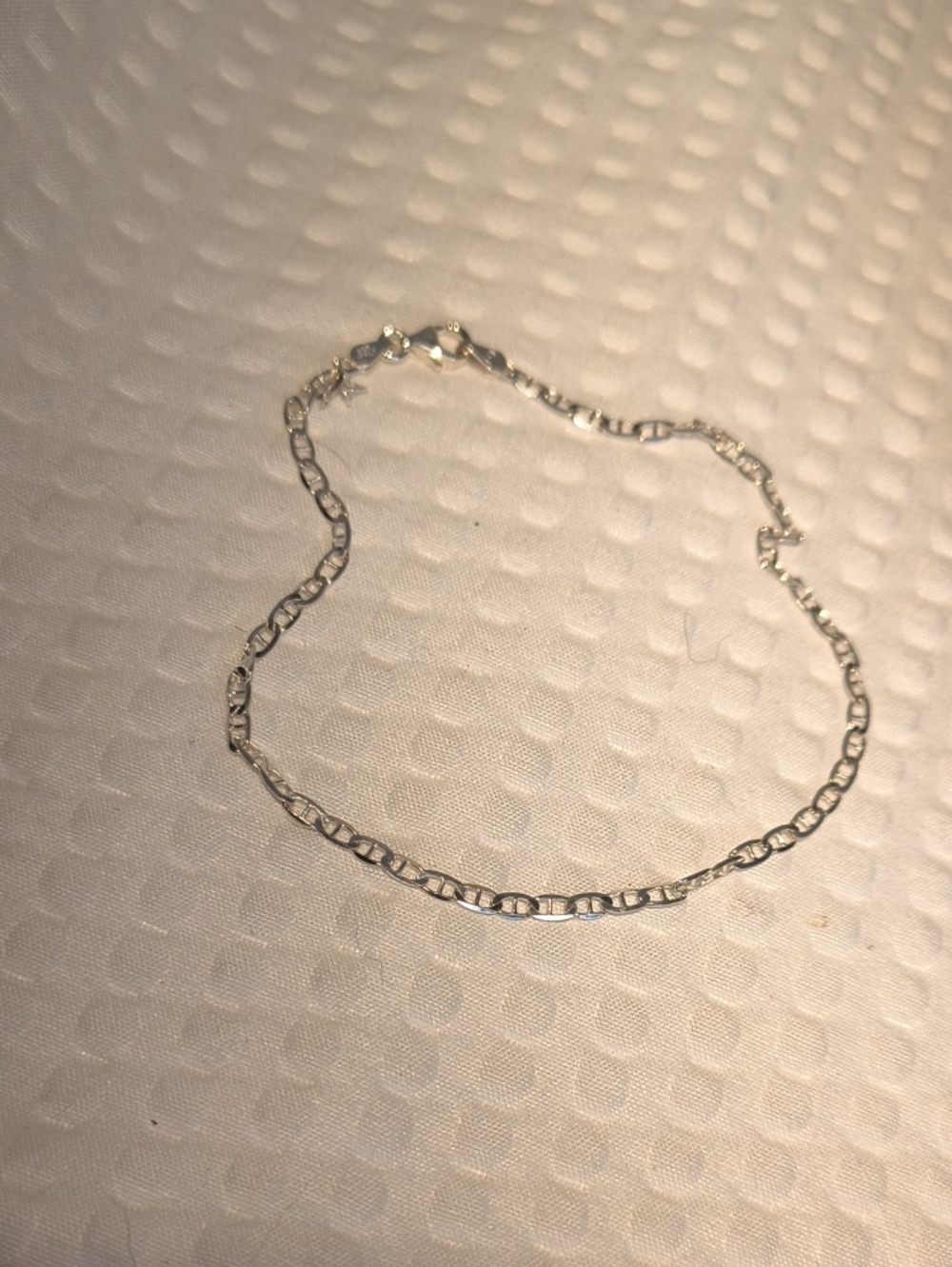 Verona Jewelers Delicate Steeling Silver Chain Link Anklet Bracelet 9"